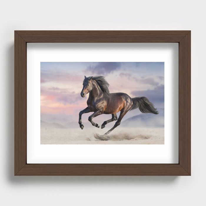 Cute Horse 20 Recessed Framed Print