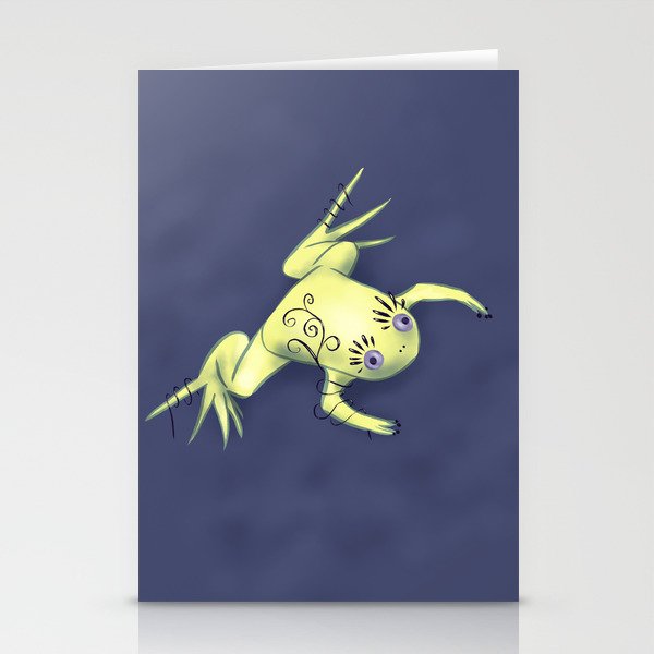 Funny Frog With Fancy Eyelashes Digital Art Stationery Cards By Borianagiormova