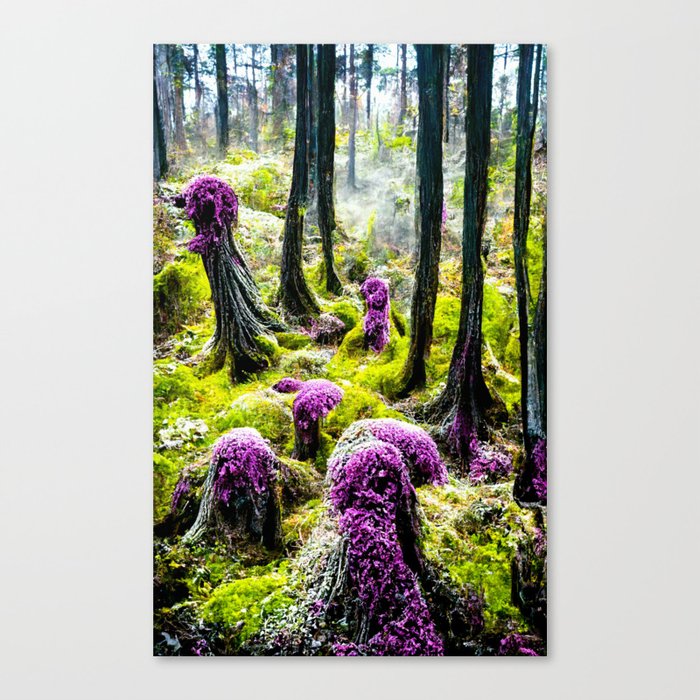 Purple Moss Canvas Print