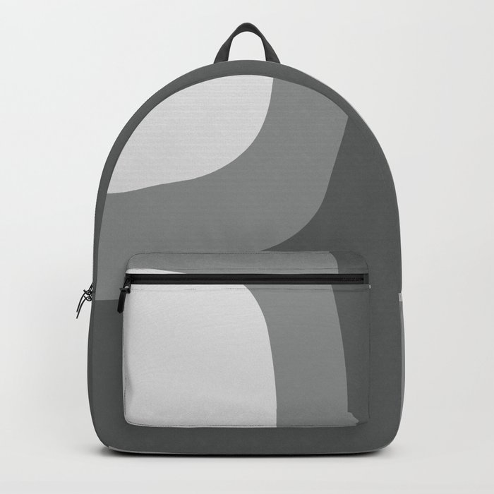 Scandinavian Minimalist Art Gray Backpack