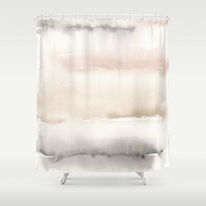 Origin Neutral Watercolor Wash Shower Curtain By Twoifbyseastudios