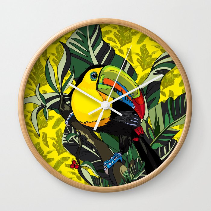 bird toucan Wall Clock