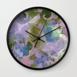 Water Color - hand-painted Heart-Whales - 02 multi-color pattern Wall Clock