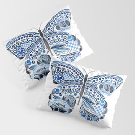 Blue Butterfly Pillow Sham