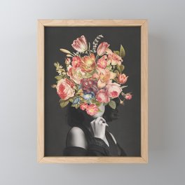 Vintage floral bouquet Framed Mini Art Print