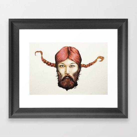 Wendy, The Bearded Lady Framed Art Print
