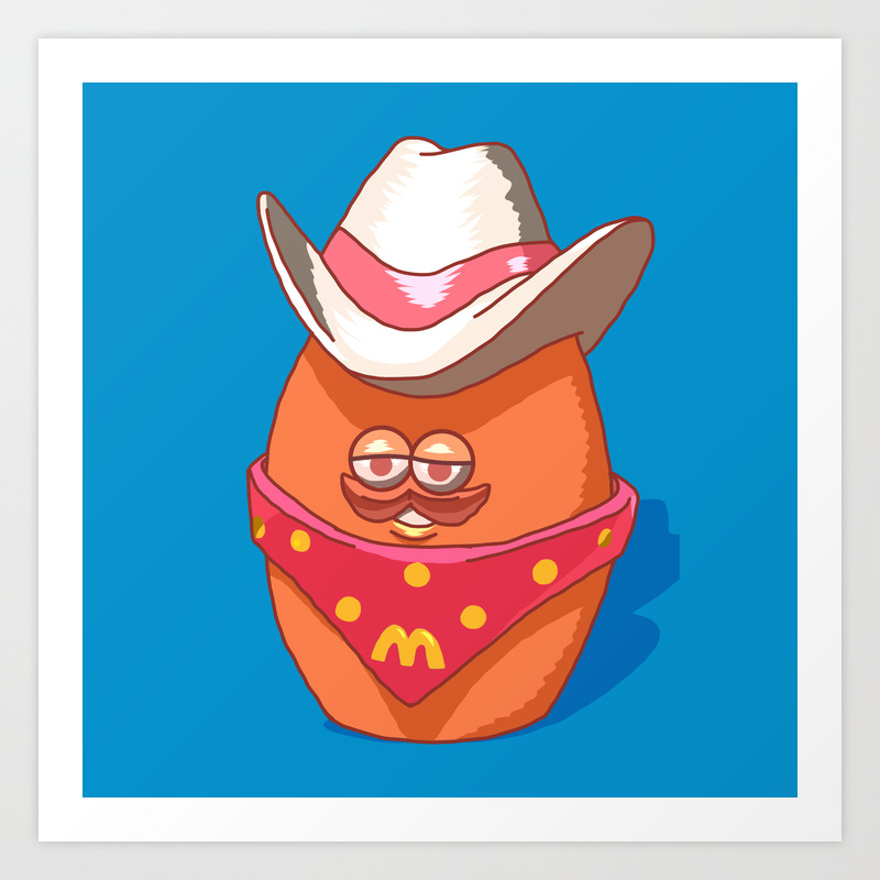 Mcnugget Buddies Cowboy 19 Happy Meal Toy Art Print By Rocco Supreme Society6