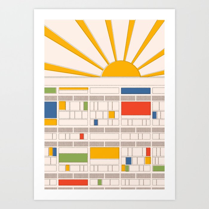 Cité Radieuse - Sun - Le Corbusier Art Print