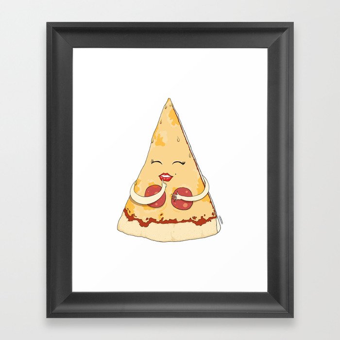 Sexy Pizza Framed Art Print
