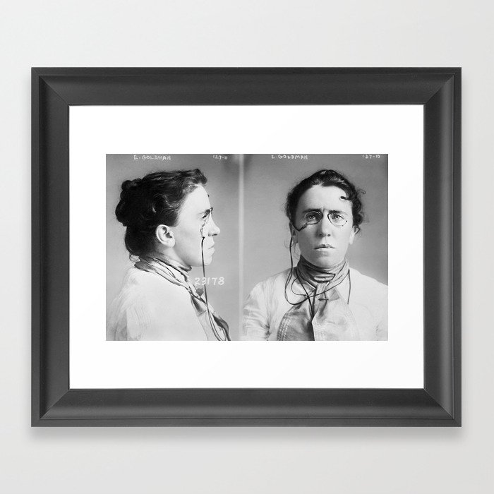 Emma Goldman Mugshot Framed Art Print