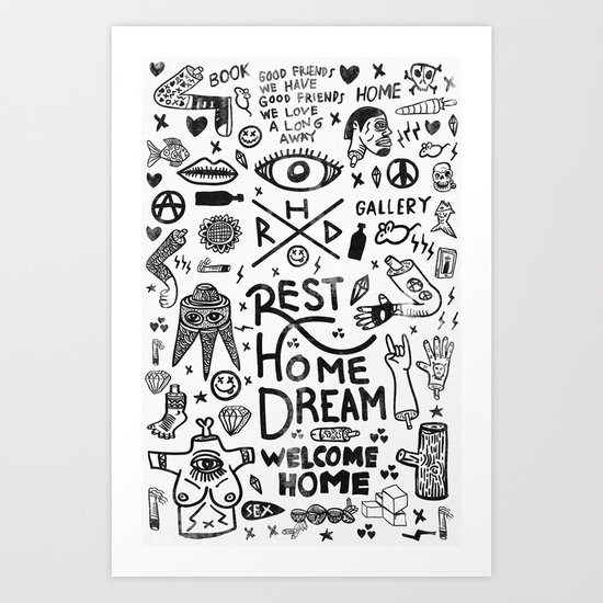 REST HOME DREAM Art Print