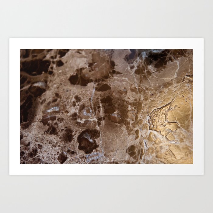 Brown Marble Delicado #1 #wall #decor #art #society6 Art Print