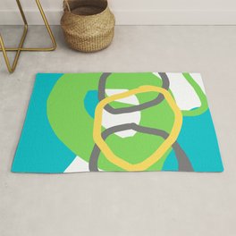 Preppy abstract art Rug