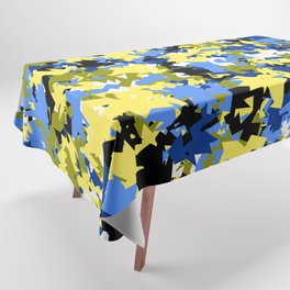 Blue-Yellow camouflage Tablecloth