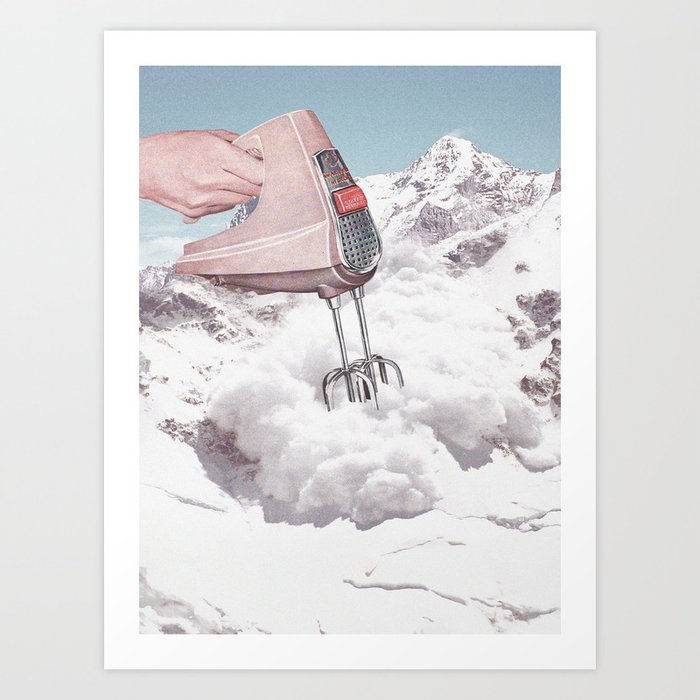 Doris Whisker II P - Avalanche Whipped Cream Mountain Art Print