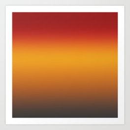 Australian Sunset Ombre Gradient  Art Print