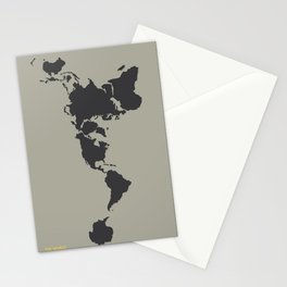 Dymaxion Map - Greys Stationery Cards