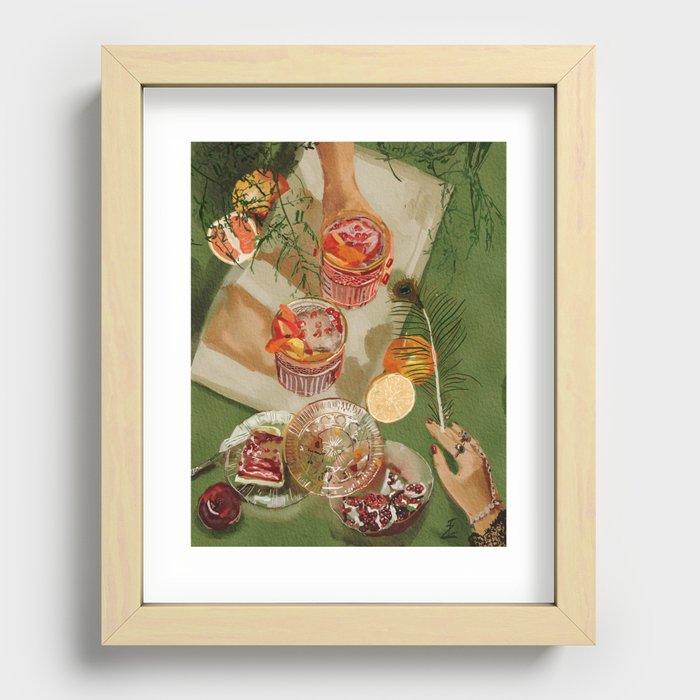 The magic of pomegranate cocktails Recessed Framed Print