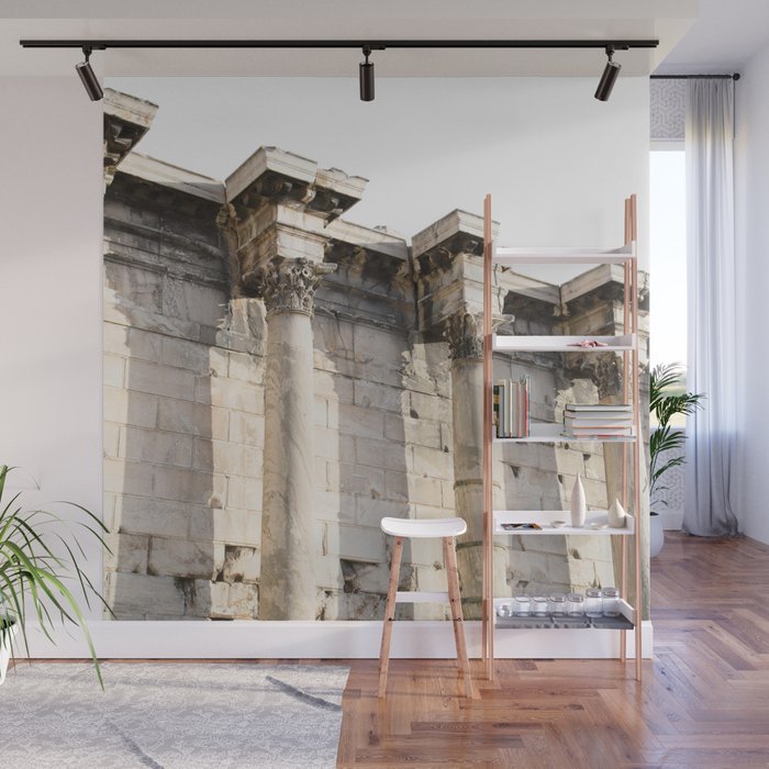 Hadrian's Library Columns #1 #wall #art #society6 Wall Mural