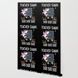 Funny Teacher Shark Doo Doo Doo School Student Classroom Educator Gift Wallpaper | Teacher, Student, Graphicdesign, School, Educator, Detention, Mentor, Jaws, Christmas, Dangerous 