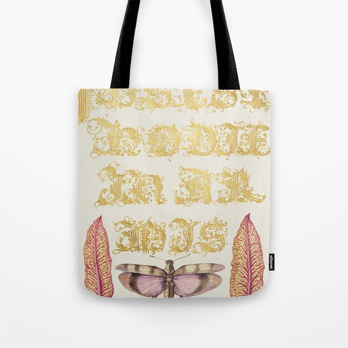 Chard Leaves and Red Winged Grasshopper from Mira Calligraphiae Monumenta or The Model Book of Calligraphy Tote Bag