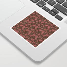 Ornamental Floral Print - Pink Sticker
