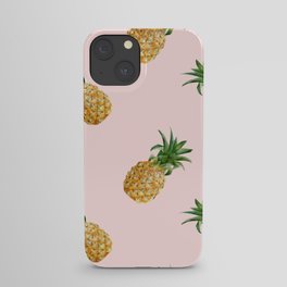 Trendy Summer Pattern with Pineapples iPhone Case