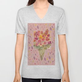 Confetti Bouquet - light muted pink V Neck T Shirt