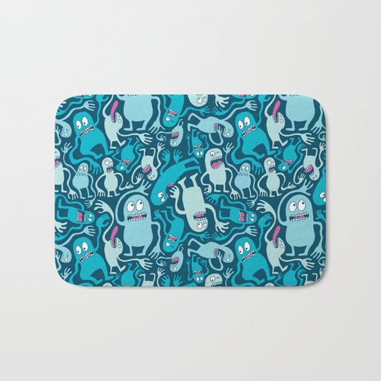 Monster Pattern Bath Mat