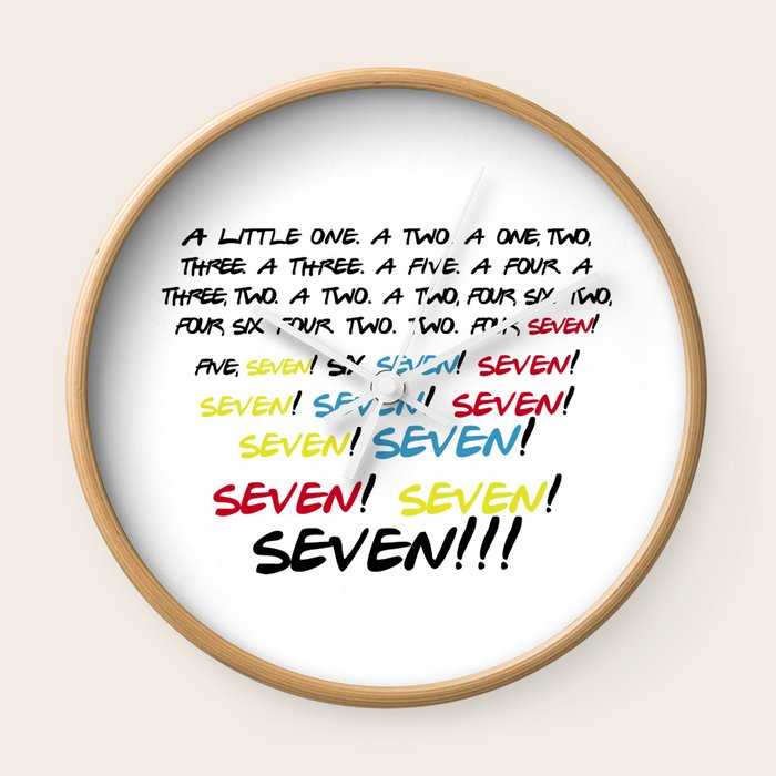 Friends Quotes Seven Wall Clock By Quotecity Society6