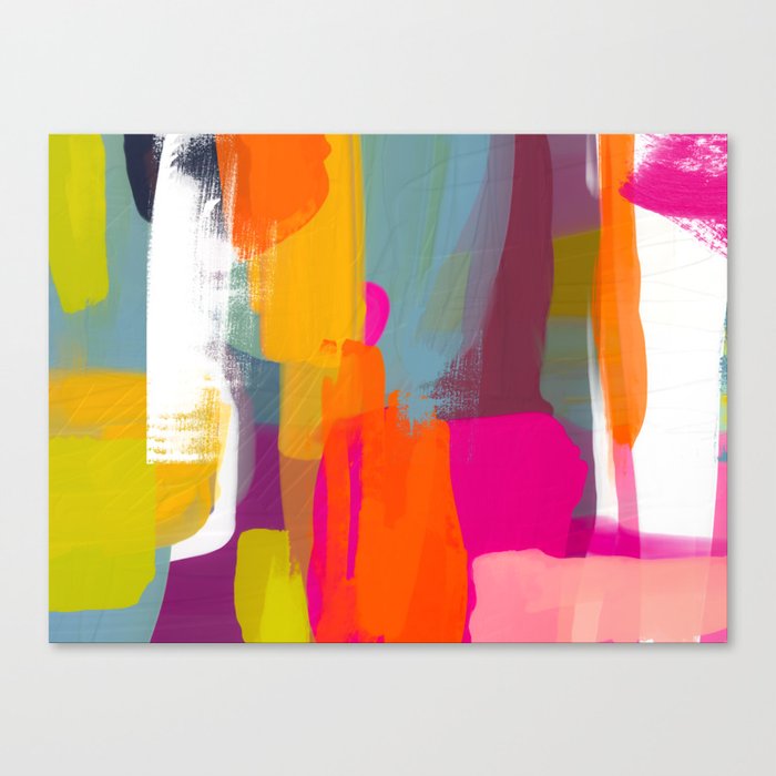 color study abstract art 2 Canvas Print