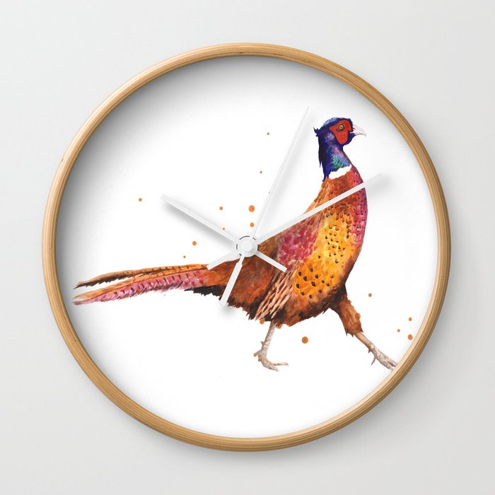 Pheasant Strut Wall Clock