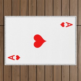 Playing cards suit. symbol hearts.  Outdoor Rug