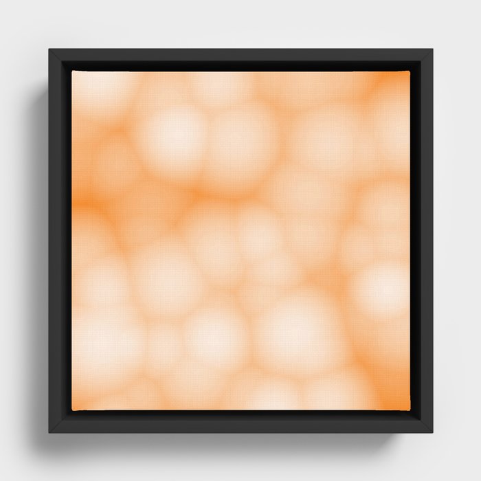 Blurry Orange Gradient Bubbles Framed Canvas