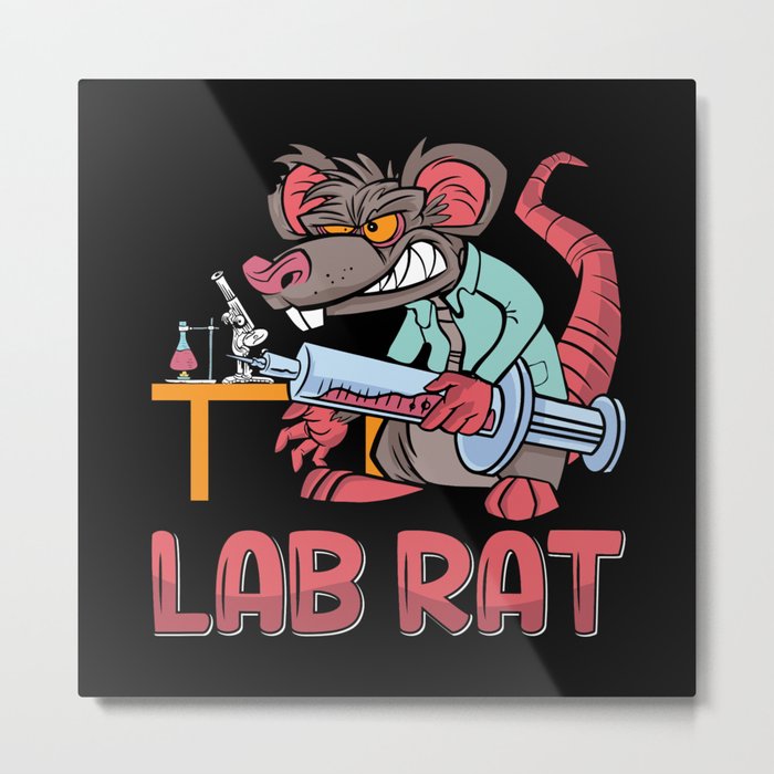 Lab Tech Lab Rat Laboratory Chemist Technician Metal Print