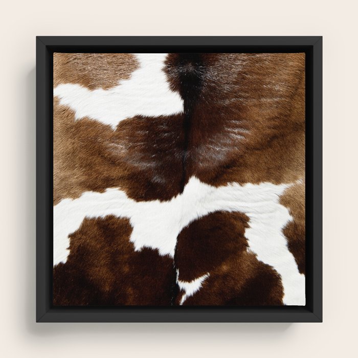 Brown Cowhide Canvas Print - Unique Wall Art