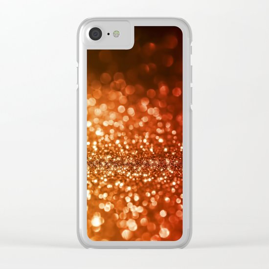 Fire and flames - Red and yellow glitter effect texture on #Society6 Clear iPhone Case