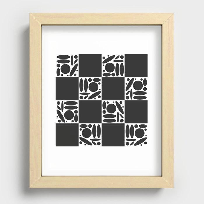 Geometric modern shapes 2 Recessed Framed Print