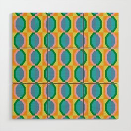 Colorful Whimsical Shapes 4 Wood Wall Art