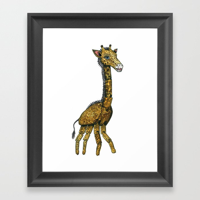 The Hinged Giraffe Framed Art Print
