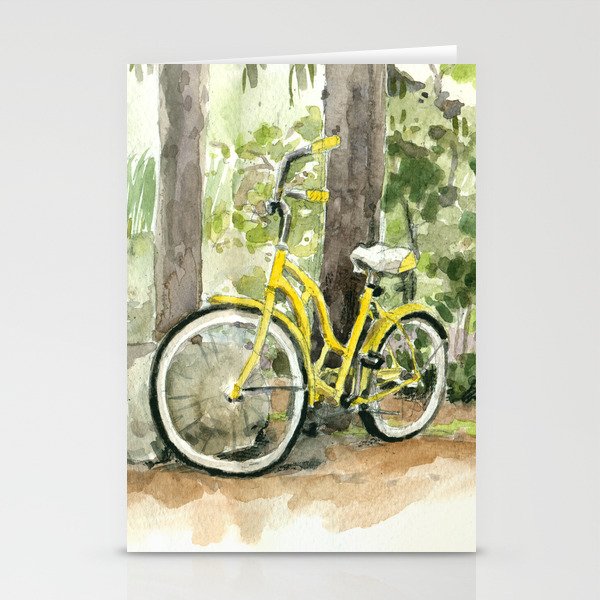 Yellow Bicycle Stationery Cards