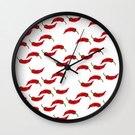Hot red Chili pepper Wall Clock | Red, Spice, Chilipepper, Food, Design, Spicy, Graphic, Jalapeno, Seasoning, Graphicdesign 