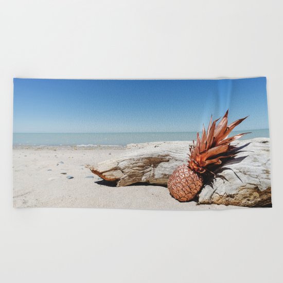 Rose Gold Pineapple Awesome Beach Towel
