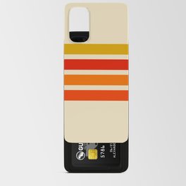Abstract Minimal Retro Stripes 70s Style - Nagatane Android Card Case