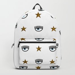 Eyes and glitter stars  Backpack