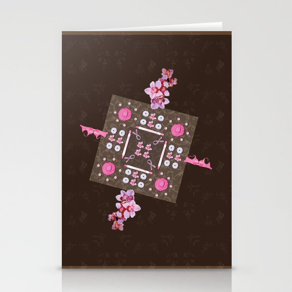 Breast Cancer Survivor Kaleidoscope Art Stationery Cards
