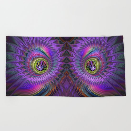 Peacock eye Beach Towel