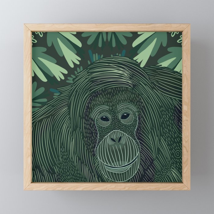 Orangutan Framed Mini Art Print