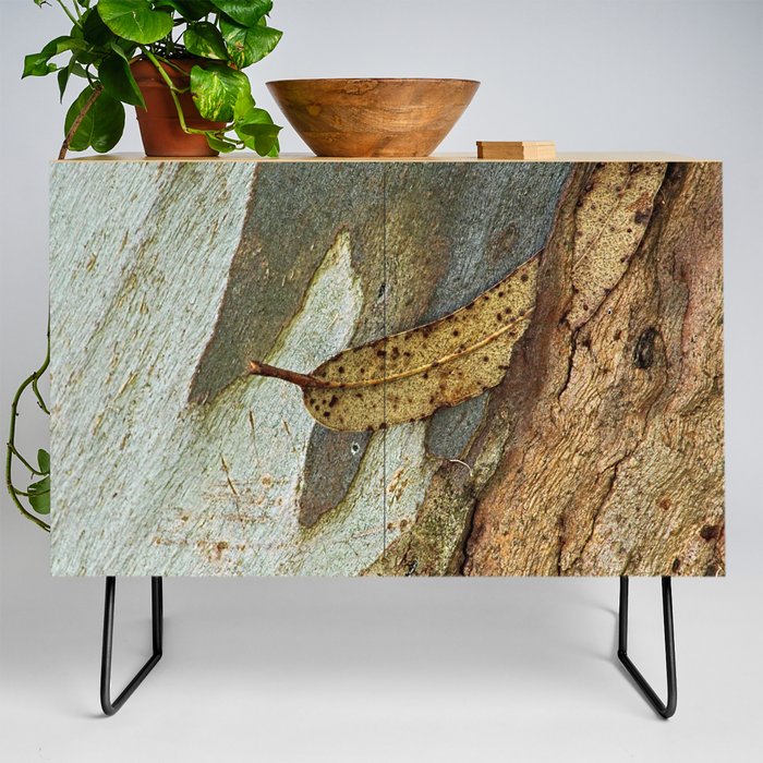 Eucalyptus Tree Bark Wood leaf Abstract Natural Texture Credenza