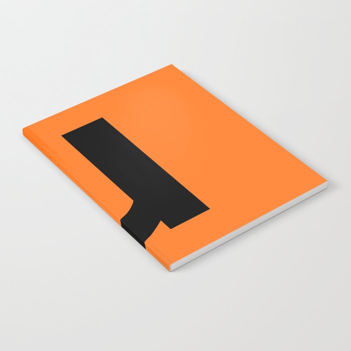 letter U (Black & Orange) Notebook